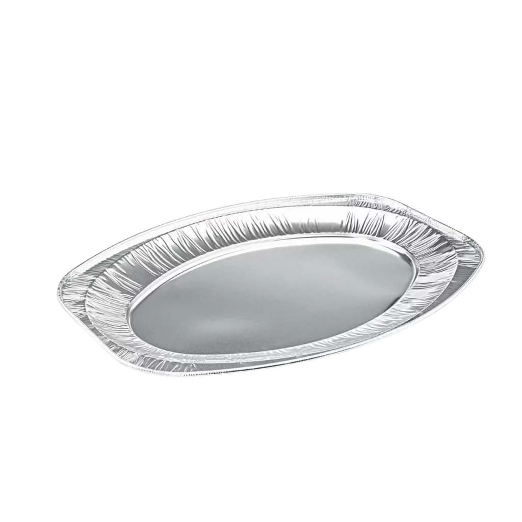 Alu. Cateringschalen oval Ø45cm 10Stk.