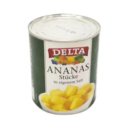 Delta Ananasstücke leicht gezuckert 825ml
