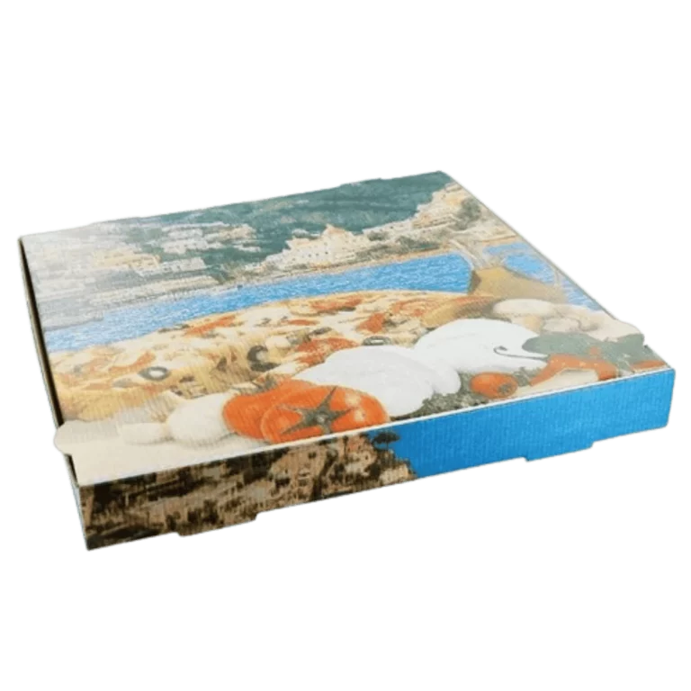 Pizzakarton 36x36x4,2cm Full-Color 100Stk. Kraft