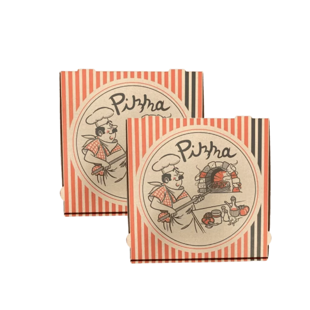 Pizzakarton 26x26x4,2cm braun 100Stk. Kraft