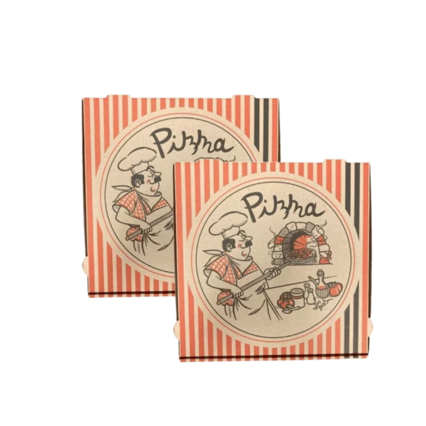 Pizzakarton 26x26x4,2cm braun 100Stk. Kraft
