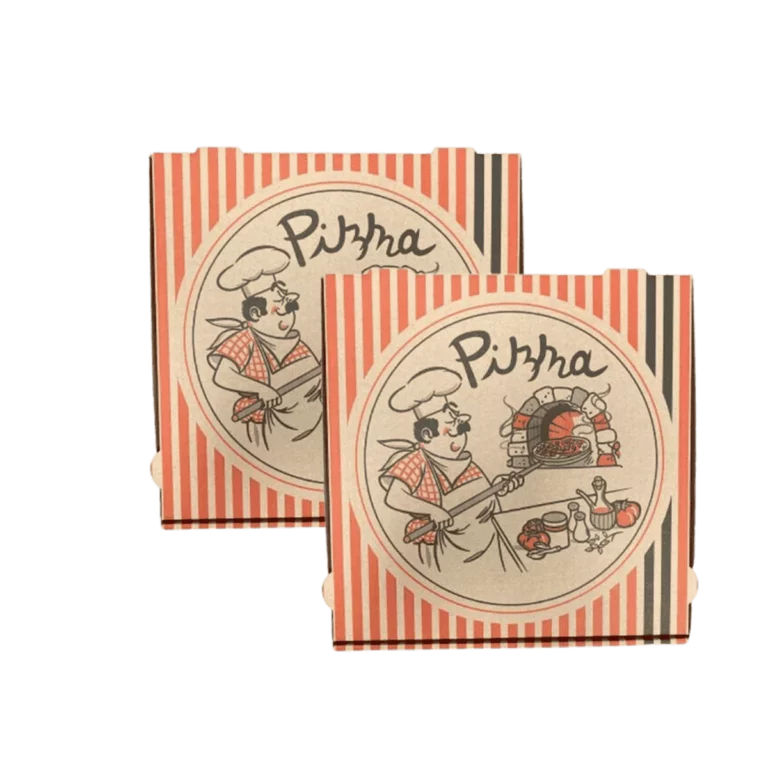 Pizzakarton 28x28x4,2cm braun 100Stk. Kraft