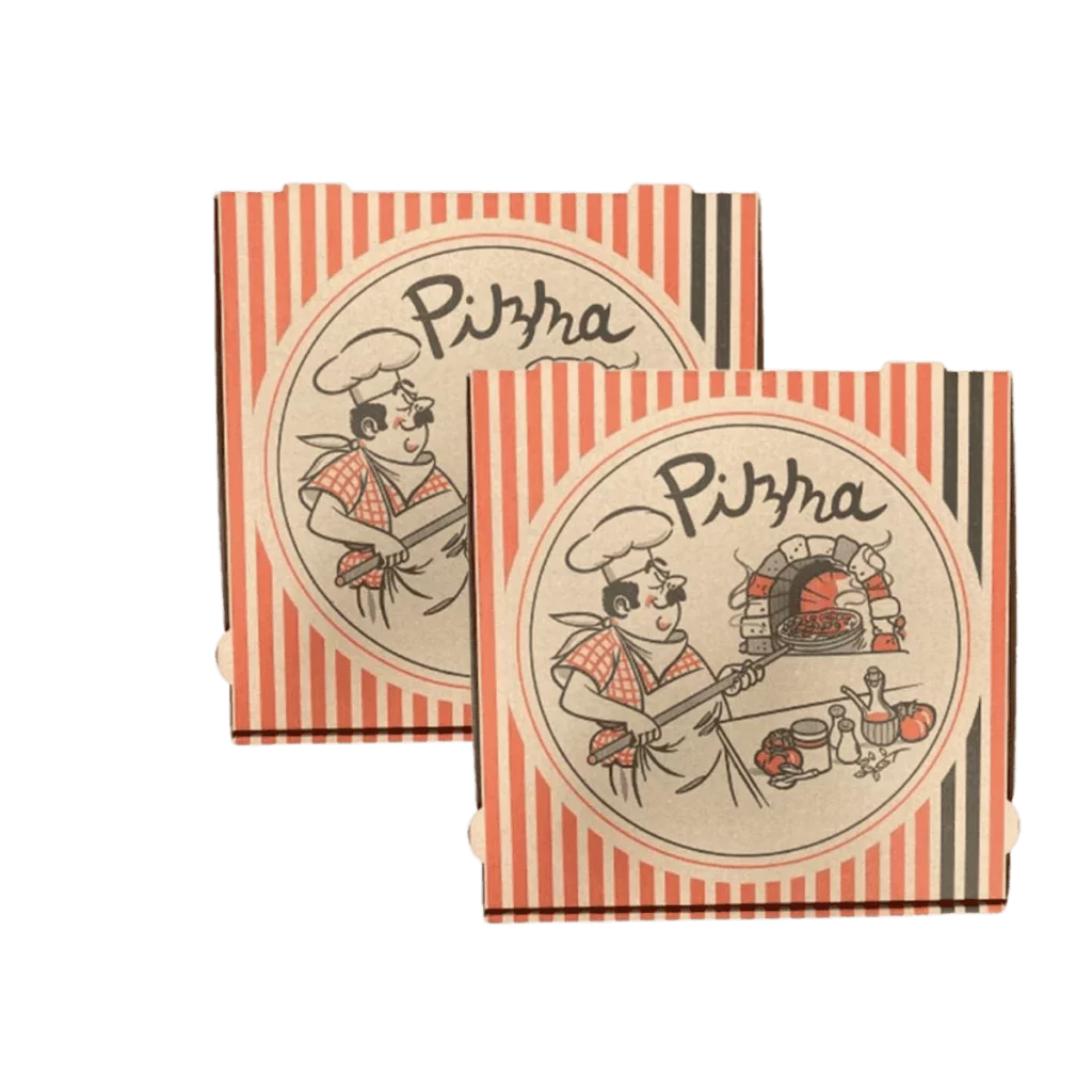 Pizzakarton 33x33x4,2cm braun 100Stk. Kraft