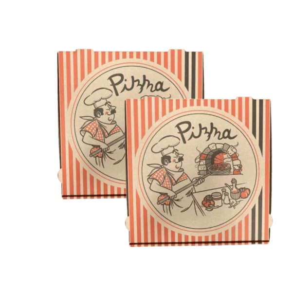 Pizzakarton 33x33x4,2cm braun 100Stk. Kraft